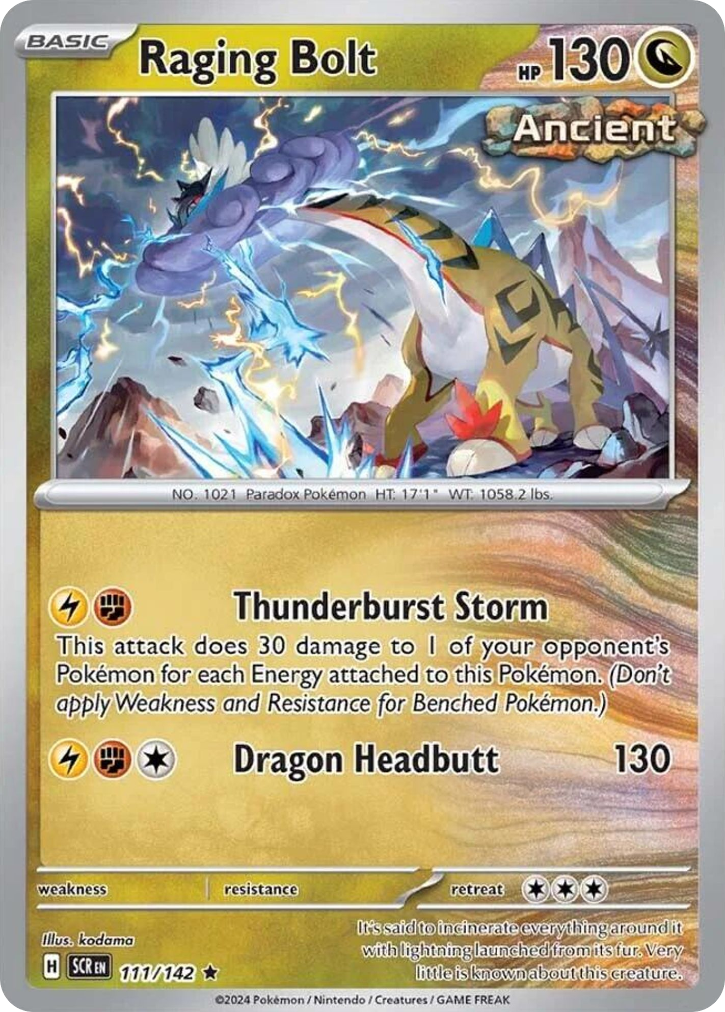Stellar Crown Holo Raging Bolt #111/142